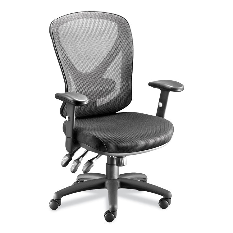 Alera - Alera Aeson Series Multifunction Task Chair, Supports Up to 275 lb, 15" to 18.82" Seat Height, Black Seat/Back, Black Base