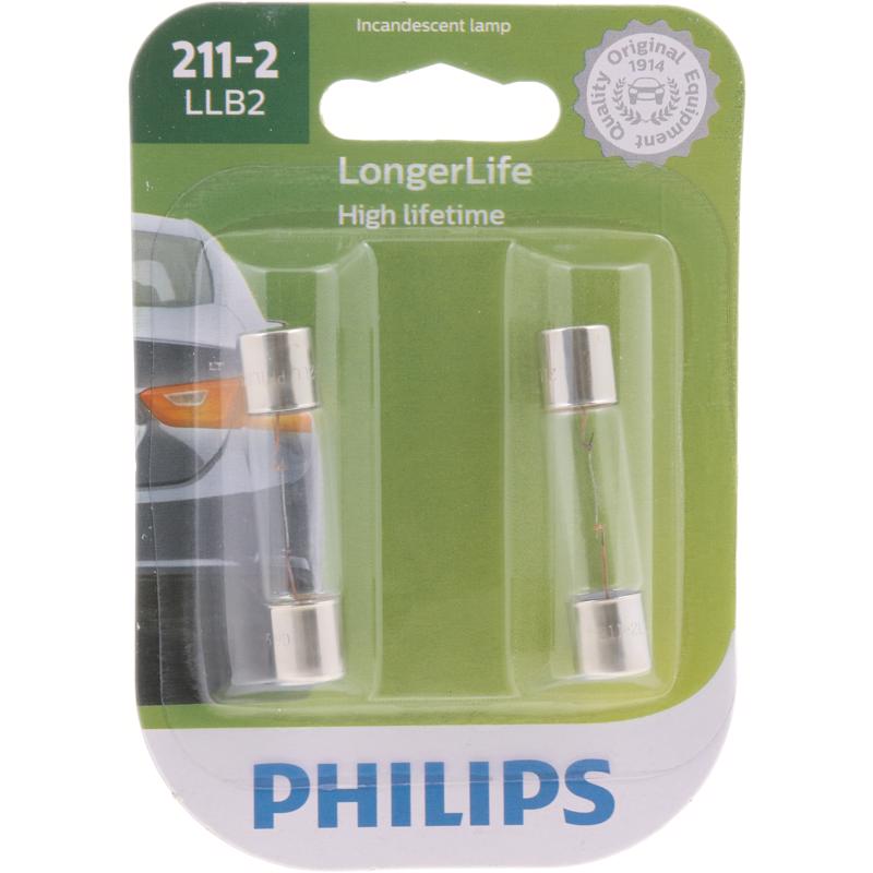 PHILIPS - Philips Longer Life Incandescent Courtesy/Glove/License/Trunk Miniature Automotive Bulb 211-2LLB2