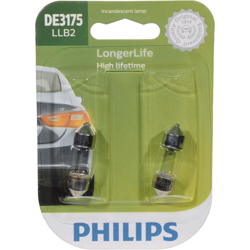 PHILIPS - Philips LongerLife Incandescent Courtesy/Glove/License/Trunk Miniature Automotive Bulb DE3175LLB2