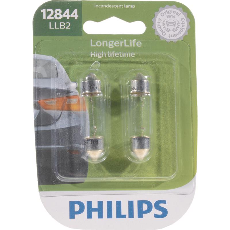 PHILIPS - Philips LongerLife Incandescent Courtesy/Glove/License/Trunk Miniature Automotive Bulb 12844LLB2