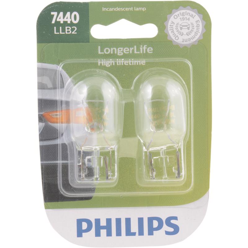 PHILIPS - Philips LongerLife Incandescent Back-Up/Cornering/Stop/Turn Miniature Automotive Bulb 7440LLB2