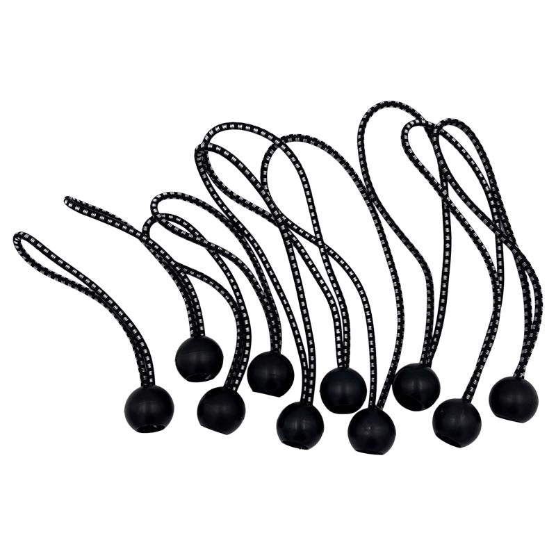 GENERAL - General Black Bungee Cord Set 6 and 9 in. L 12 pk