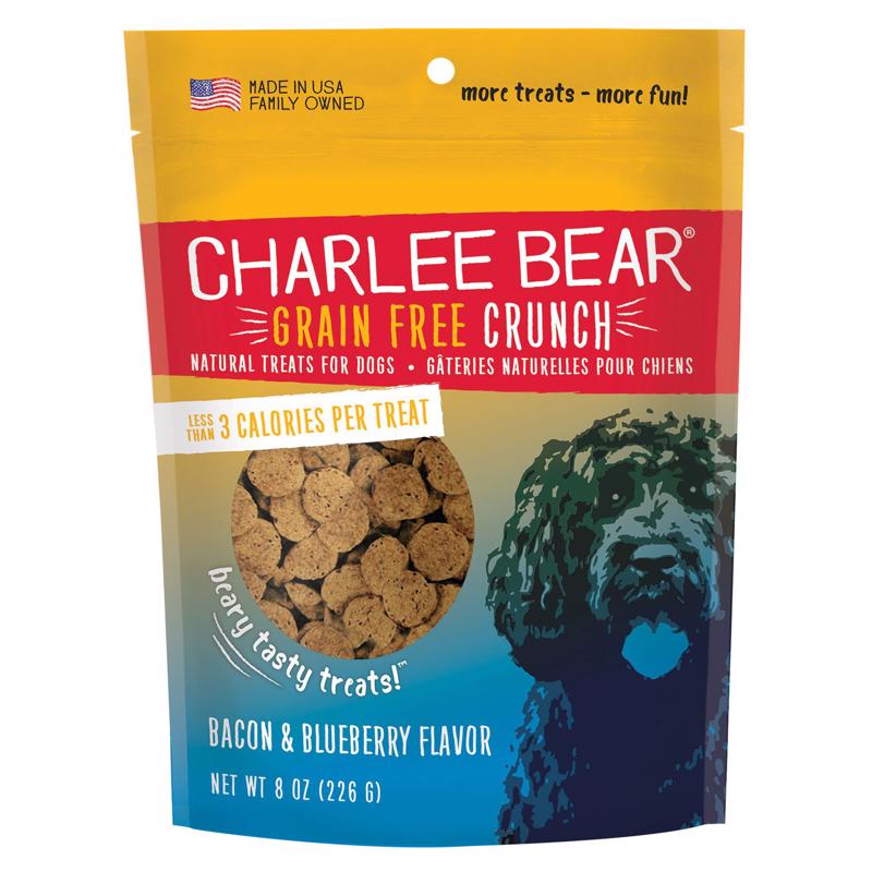 CHARLEE BEAR - Charlee Bear Grain Free Crunch Bacon Blueberry Grain Free Biscuit For Dogs 8 oz 1 pk