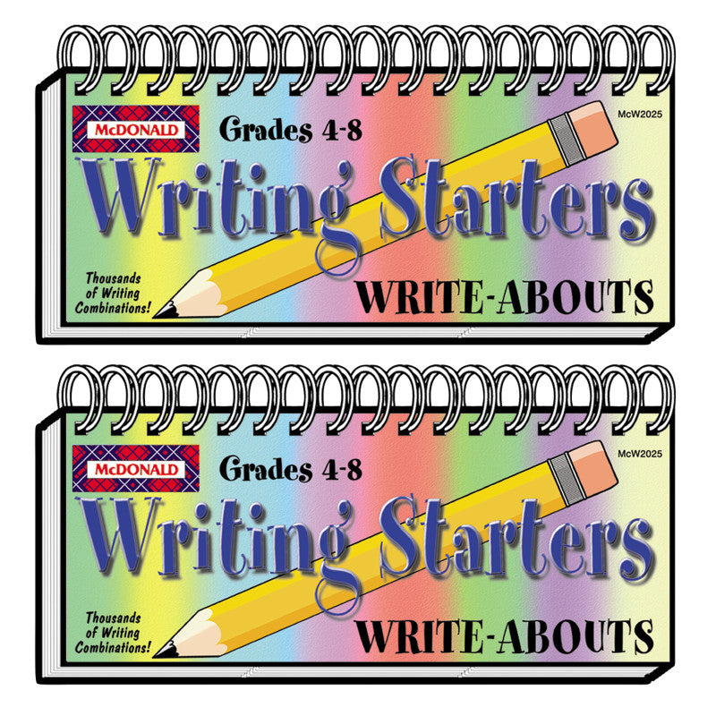 MCDONALD PUBLISHING - Writing Starters Write-Abouts, Grade 4-8, Pack of 2