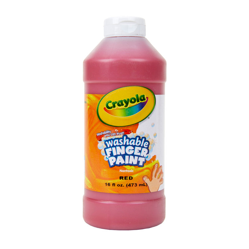 Washable Finger Paint, Red, 16 oz