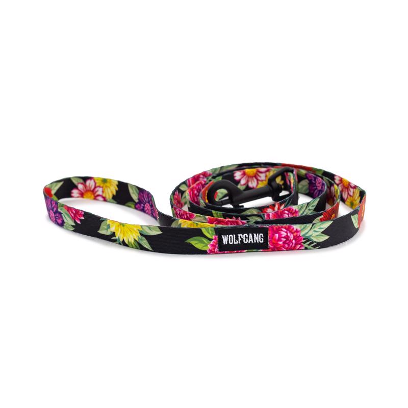 WOLFGANG - Wolfgang Multicolored DarkFloral Polyester Dog Leash Small/Medium