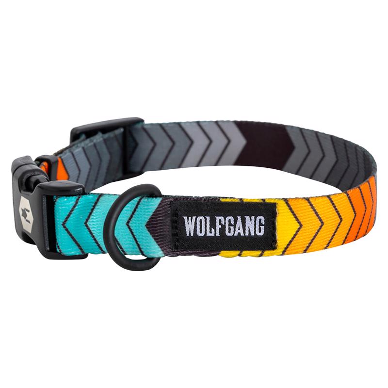 WOLFGANG - Wolfgang Multicolored ChevTech Polyester Dog Collar Small