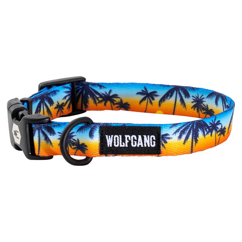 WOLFGANG - Wolfgang Multicolored SunsetPalms Polyester Dog Collar Small