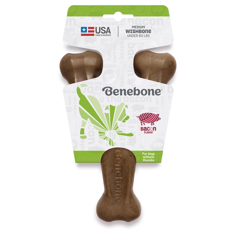 BENEBONE - Benebone Brown Nylon Wishbone Chew Dog Toy 1 pk