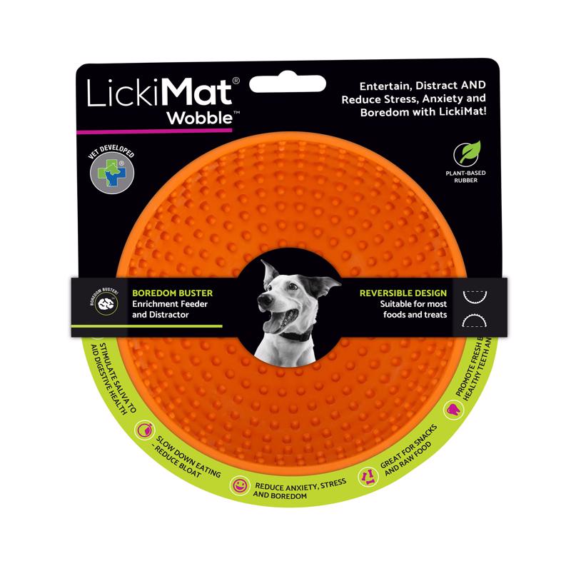 LICKIMAT - LickiMat Wobble Orange Rubber Slow Feeder For Dogs