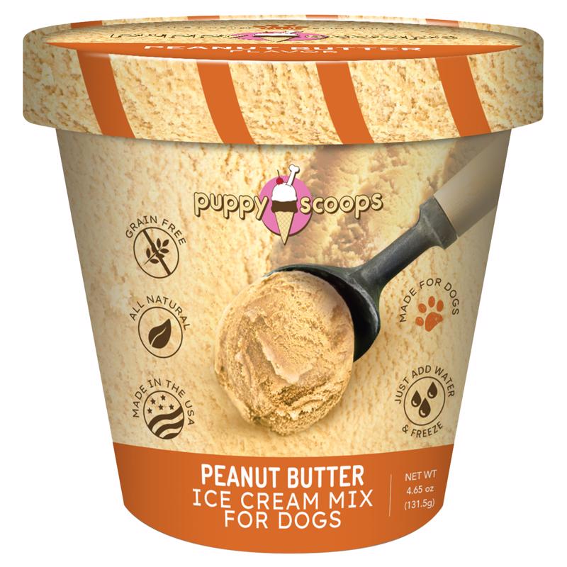 PUPPY SCOOPS - Puppy Scoops Ice Cream Mix Peanut Butter Grain Free Treats For Dogs 4.65 oz 1 pk