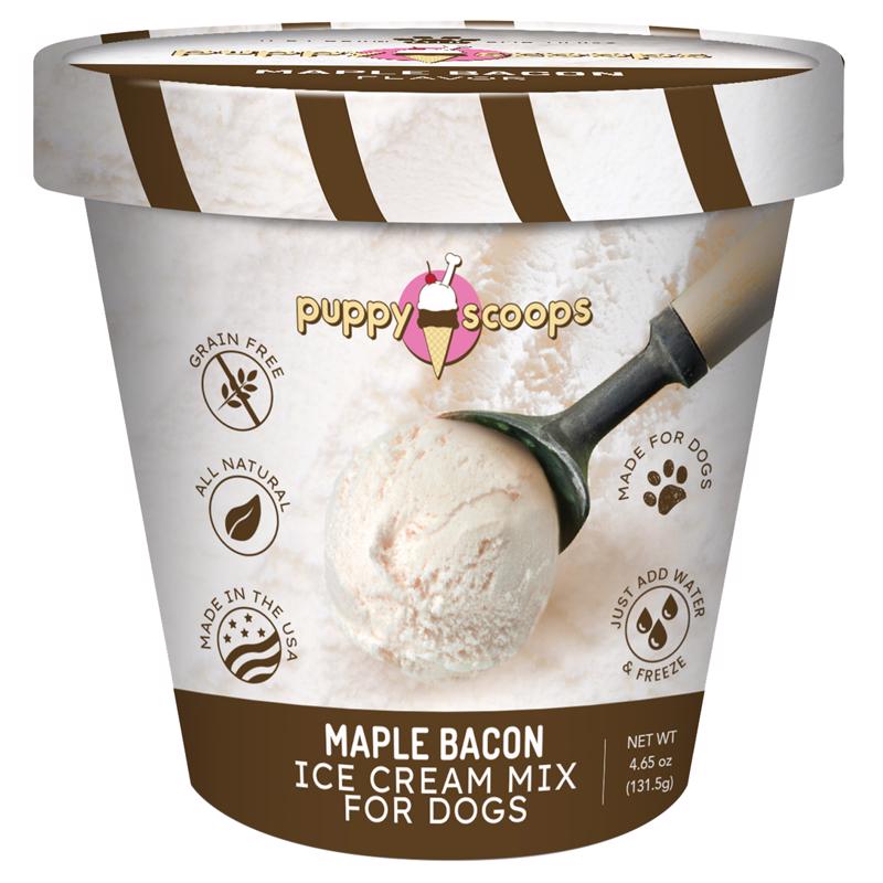 PUPPY SCOOPS - Puppy Scoops Ice Cream Mix Maple Bacon Grain Free Treats For Dogs 4.65 oz 1 pk