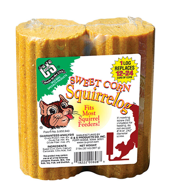 C&S PRODUCTS - C&S Products Squirrelog Wildlife Corn Squirrel and Critter Food 32 oz