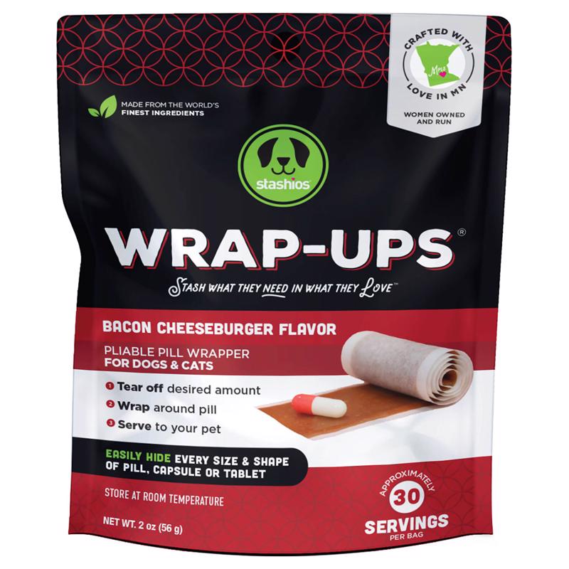 STASHIOS - Stashios Wrap-Ups Bacon Cheeseburger Grain Free Pill Pockets For Dogs 2 oz 12 pk