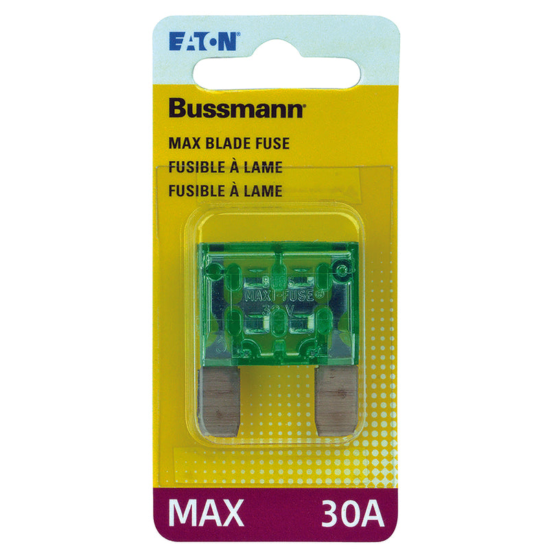 BUSSMANN - Bussmann 30 amps MAX Green Blade Fuse 1 pk