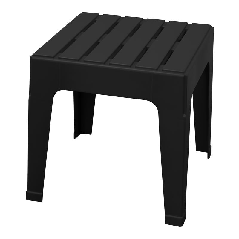 ADAMS - Adams Big Easy Black Square Resin Stackable Side Table