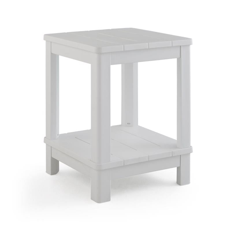 KETER - Keter Deluxe White Square Resin Adirondack Side Table