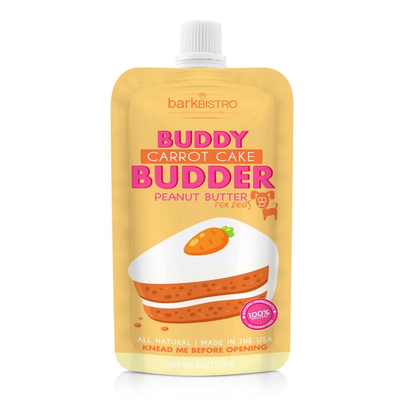 BARK BISTRO COMPANY - Bark Bistro Company Buddy Budder Carrot Cake Grain Free Peanut Butter For Dogs 4 oz 3 in. 1 pk