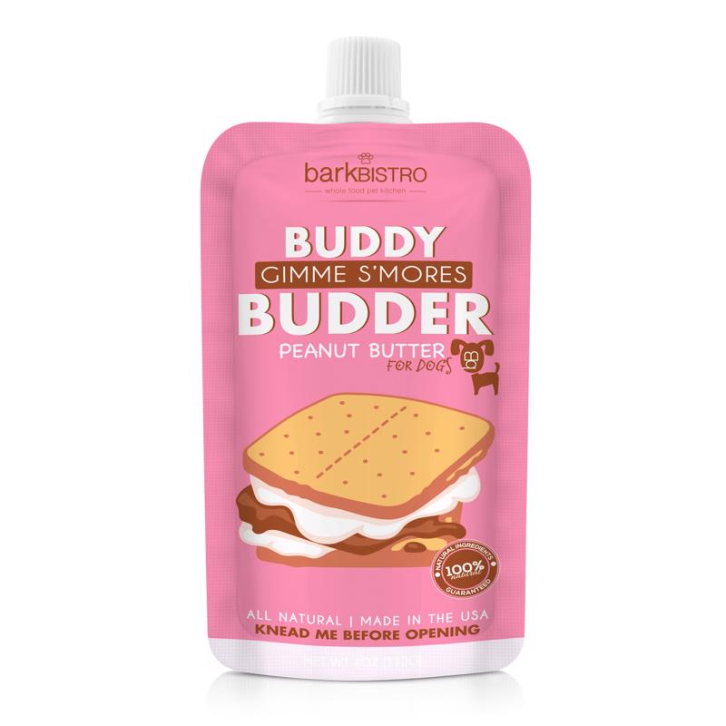 BARK BISTRO COMPANY - Bark Bistro Company Buddy Budder Gimme S'mores Grain Free Peanut Butter For Dogs 4 oz 3 in. 1 pk