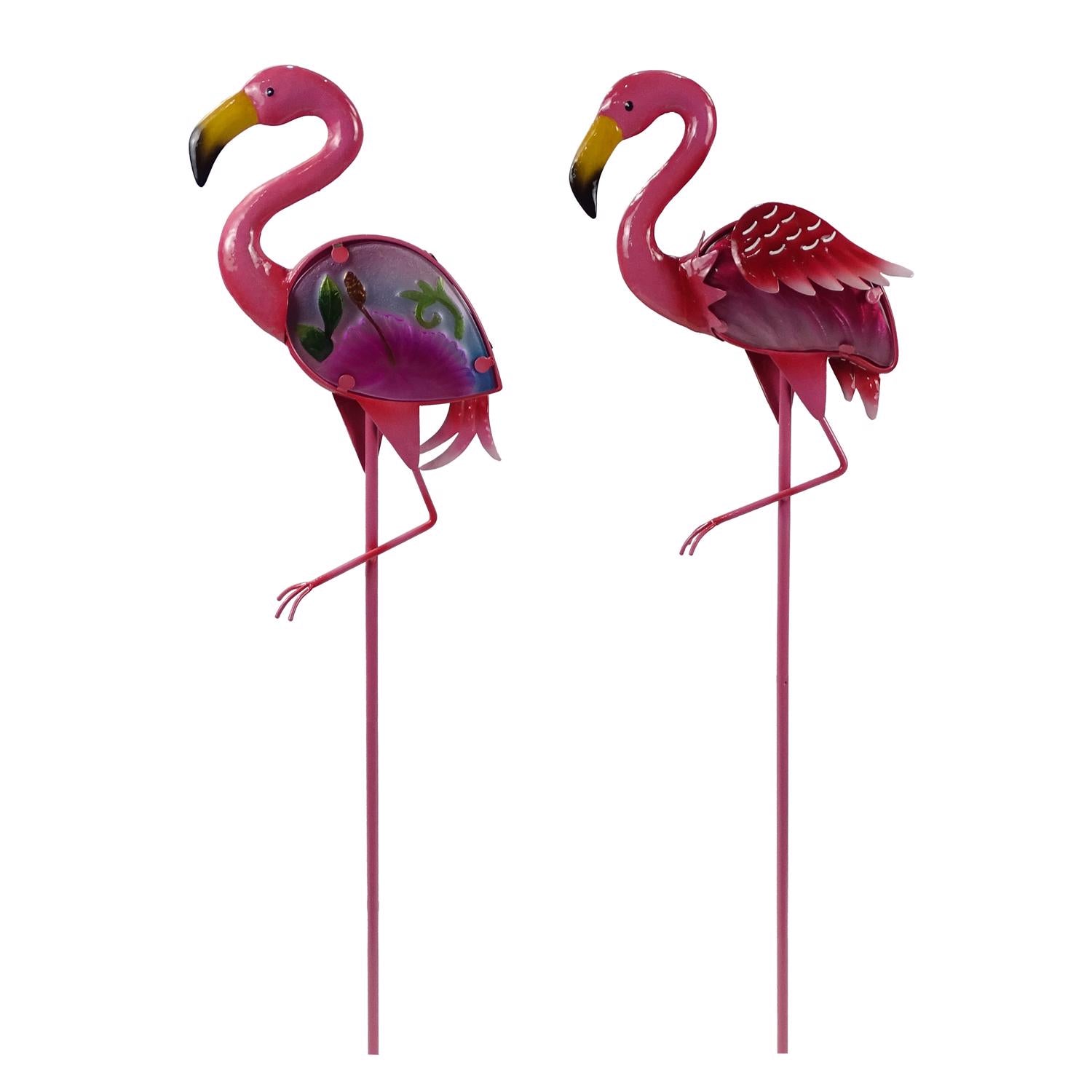 Alpine Pink Iron 33 in. H Solar Garden Stake - Case of 6