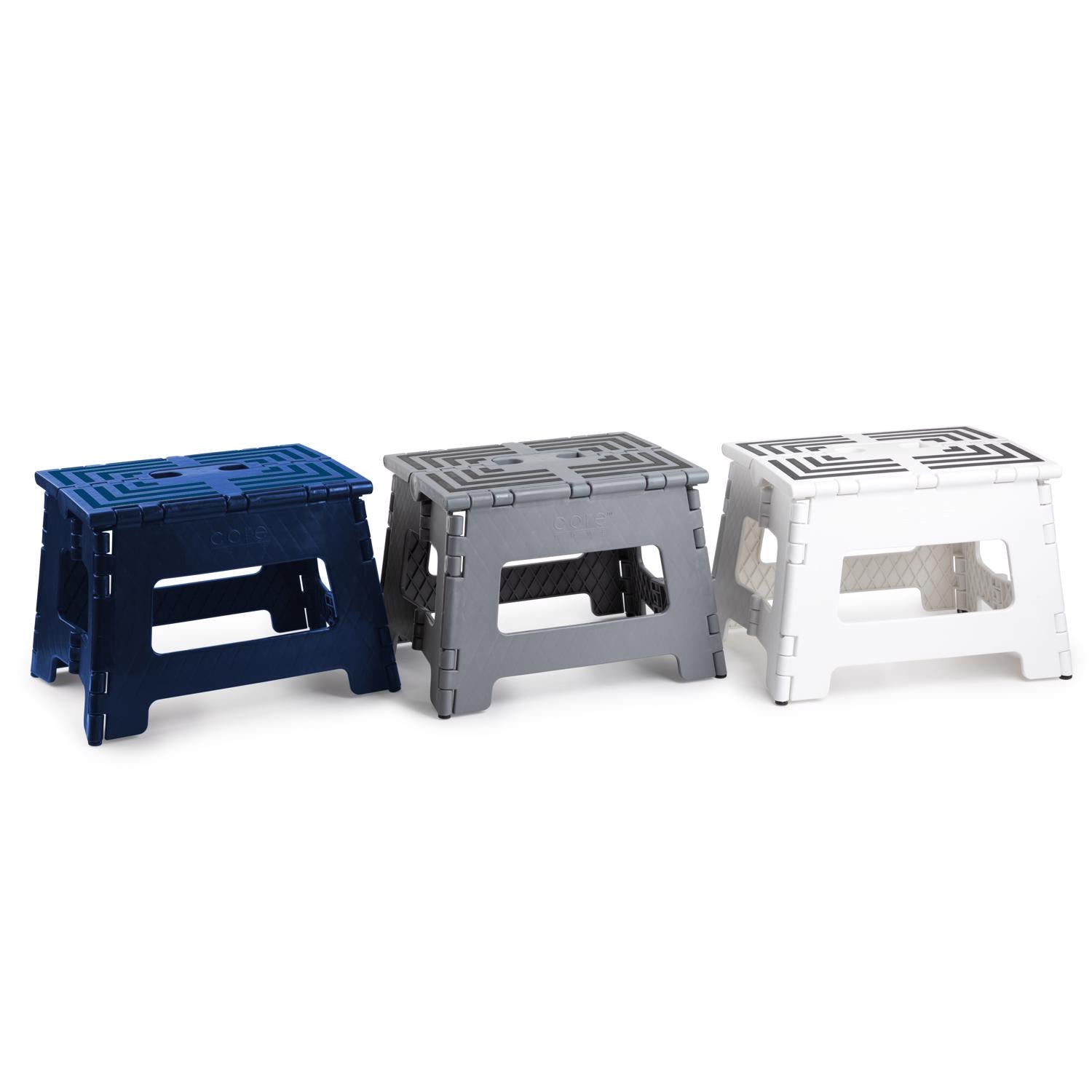 Core Kitchen 9 in. H X 9 in. W X 12 in. D 250 lb. capacity 2 step Plastic Folding Step Stool - Case of 6