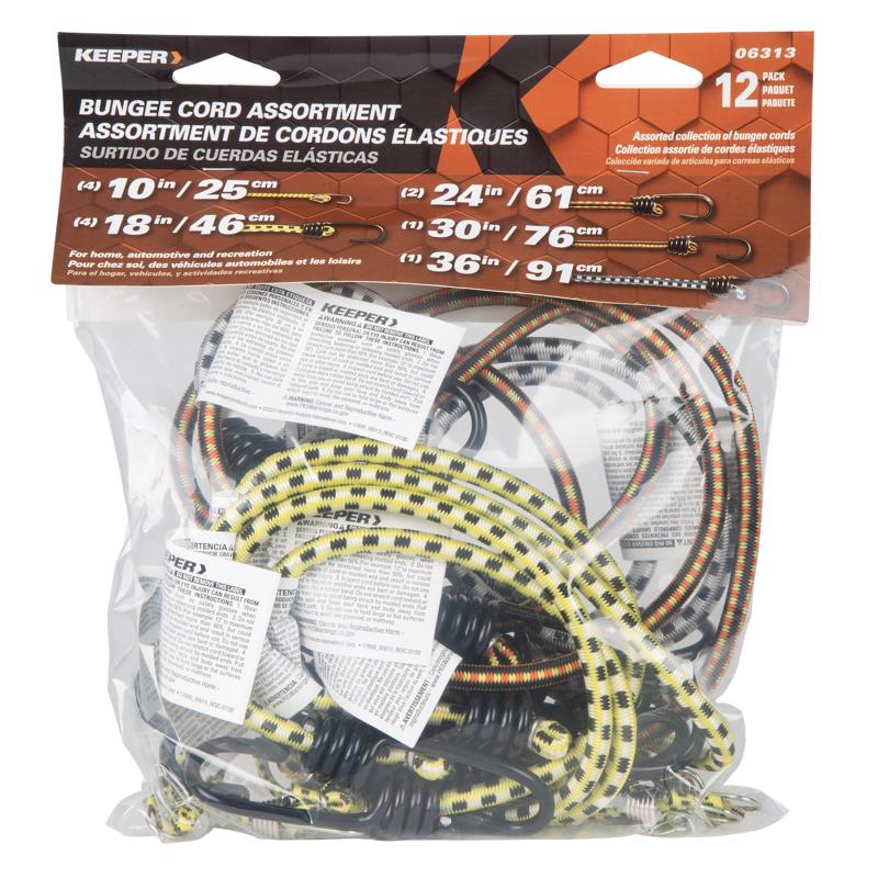 KEEPER - Keeper Assorted Bungee Cord Set asst in. L 12 pk