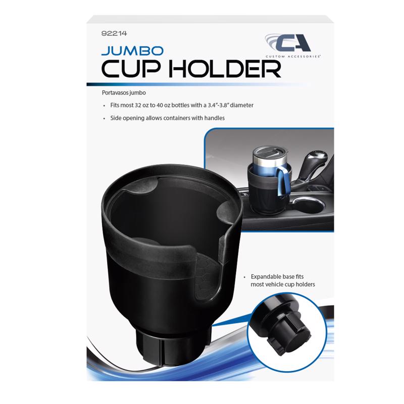 CUSTOM ACCESSORIES - Custom Accessories Black Expandable Jumbo Cup Holder 1 pk