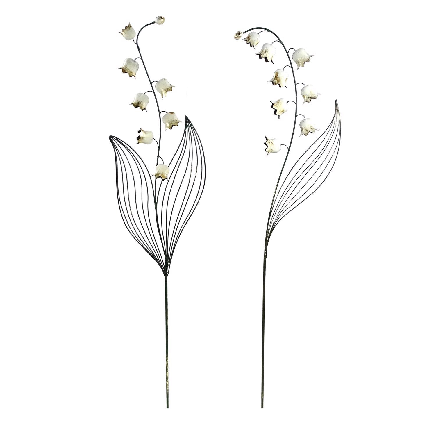 Alpine Multicolored Metal 58 in. H X 12 in. L X 1 in. W Flower Outdoor Garden Stake - Case of 6