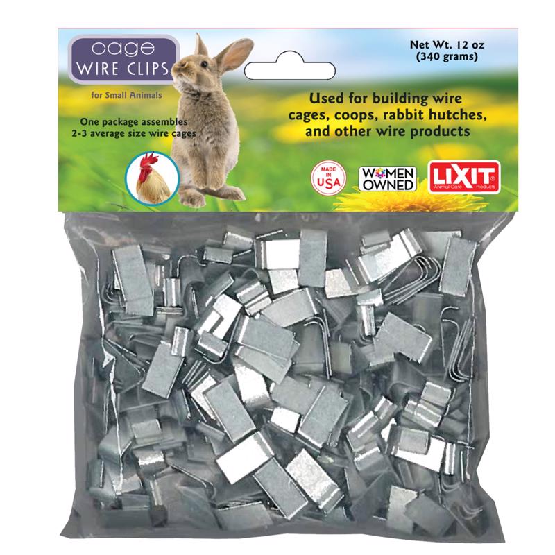 LIXIT - Lixit Small Galvanized Steel Cage Clips Gray 5 in. H X 5 in. W X 1 in. D