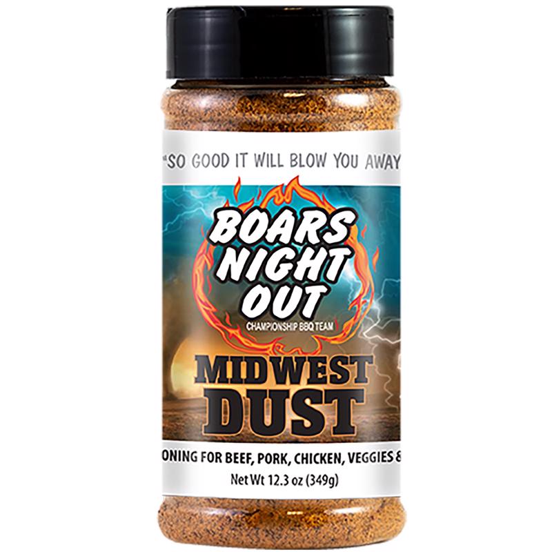 BOARS - Boars Night Out Midwest Dust Bar-B-Q Rub/Seasoning 12.3 oz
