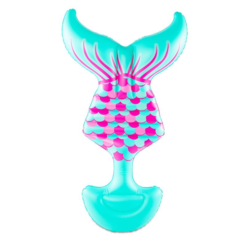 BIGMOUTH - BigMouth Blue/Pink PVC/Vinyl Inflatable Mermaid Tail Saddle Seat Pool Float