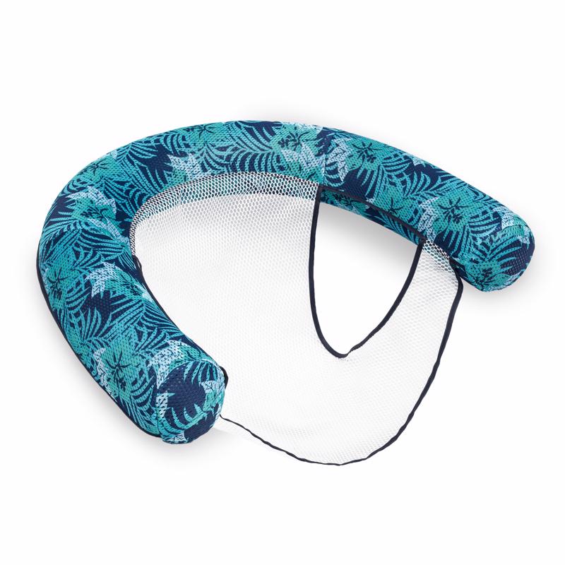 AQUA SWIM - Aqua Swim Navy Blue Fabric/Mesh Inflatable Tropical Palm Floating Chair