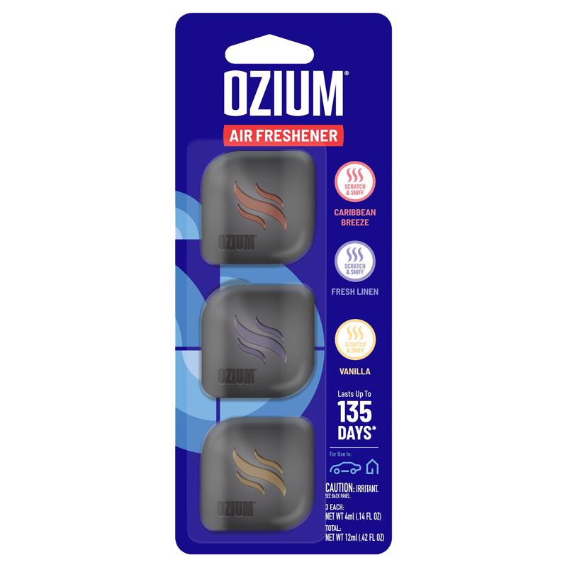 OZIUM - Ozium Black Clip-on Air Freshner 3 pk