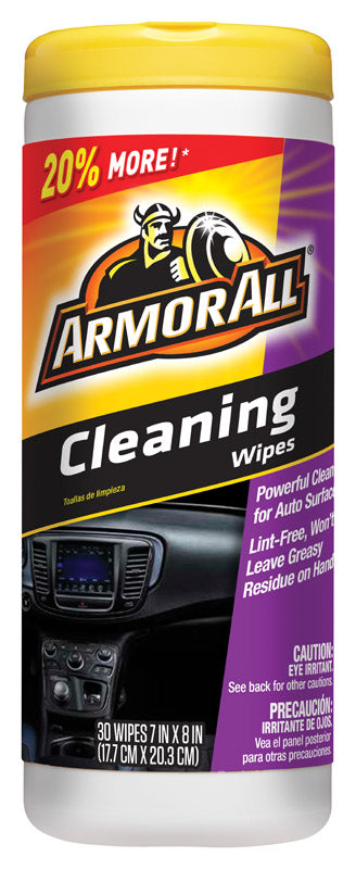 ARMOR ALL - Armor All Leather/Rubber/Vinyl Cleaner Wipes 30 ct
