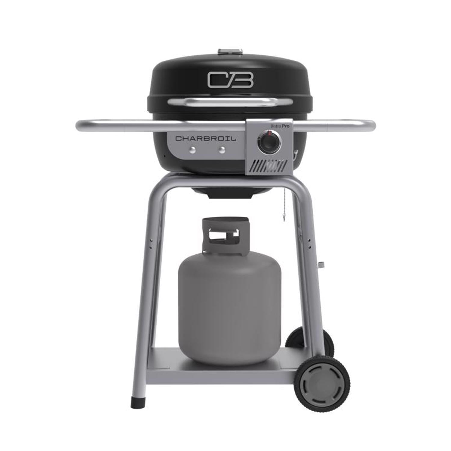 Char-Broil Bistro Pro 1 Burner Charcoal/Liquid Propane Grill Black/Silver