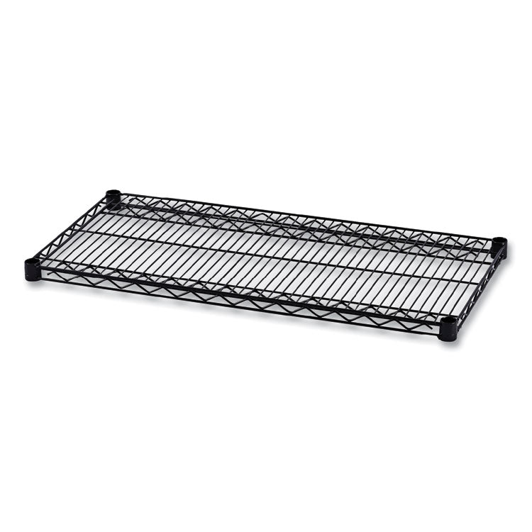 Alera - Industrial Wire Shelving Extra Wire Shelves, 36w x 18d, Black, 2 Shelves/Carton