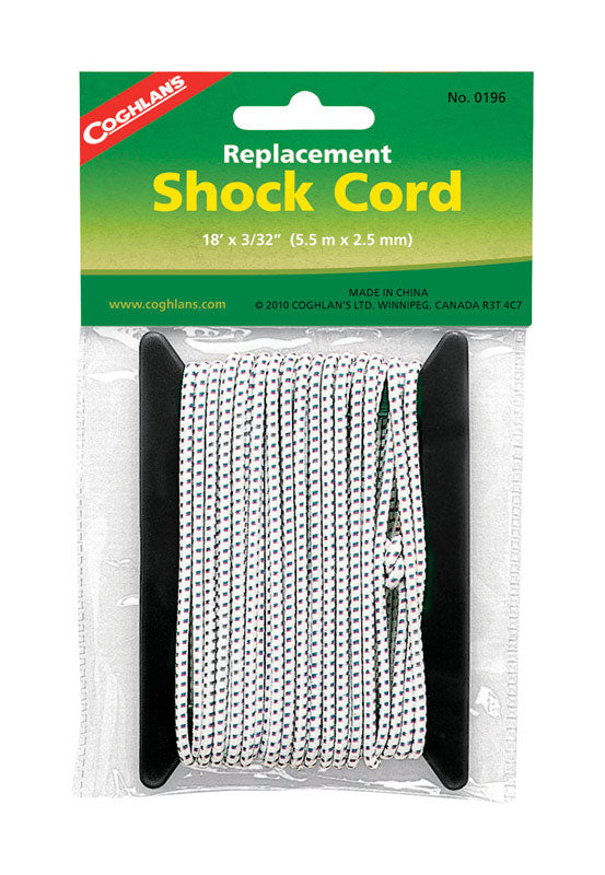 COGHLAN'S - Coghlan's White Replacement Shock Cord 6.625 in. H X 3/32 in. W X 18 ft. L 1 pk