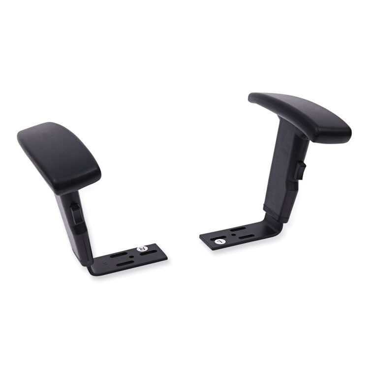 Alera - Optional Height-Adjustable T-Arms for Alera Essentia and Interval Series Chairs, Black, 2/Set