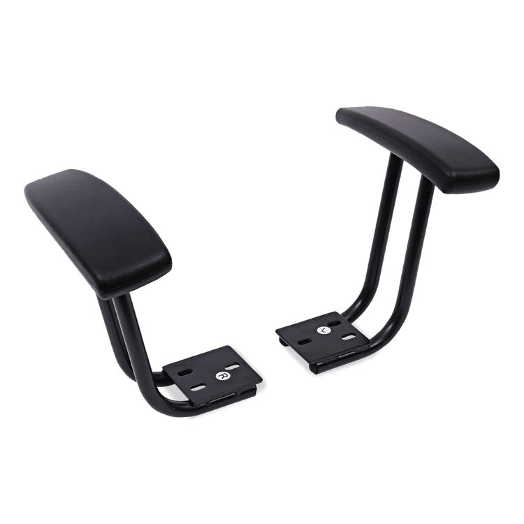 Alera - Optional Fixed Height T-Arms for Alera Essentia and Interval Series Chairs, Black, 2/Set