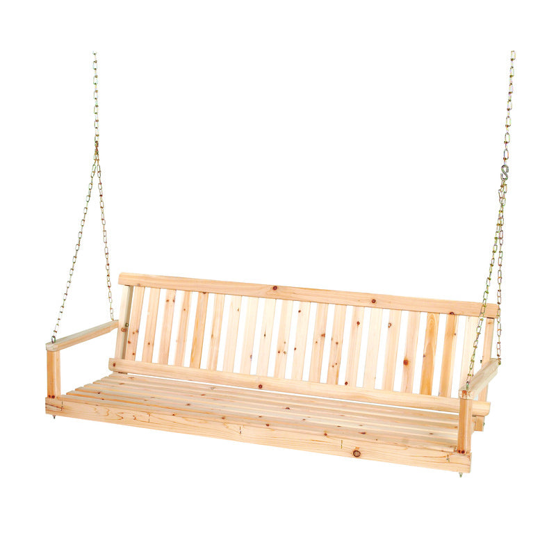 JACK POST - Jack Post 5 Ft 2 Person Brown Wood Traditional Porch Swing