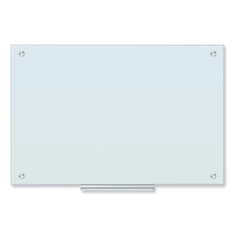 U Brands - Glass Dry Erase Board, 35 x 23, White Surface