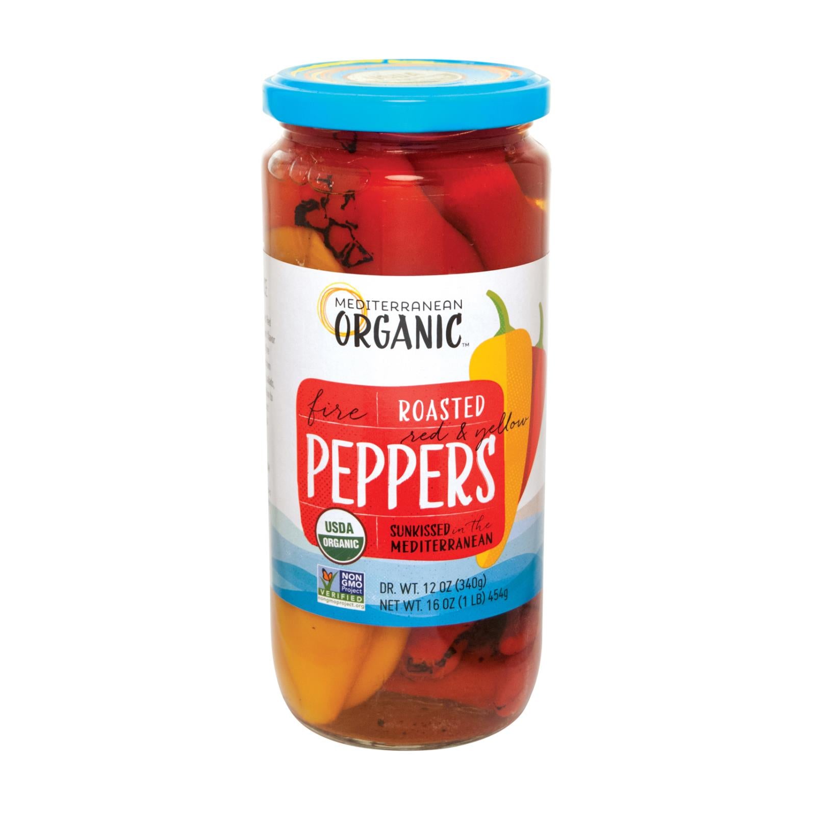 Mediterranean Organic Organic Fire Roasted Red & Yellow Peppers - Case Of 12 - 16 Oz