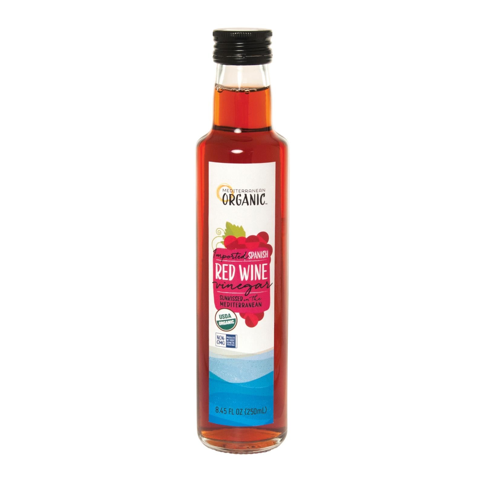 Mediterranean Organic Red Wine Vinegar - Case Of 6 - 8.45 Fz