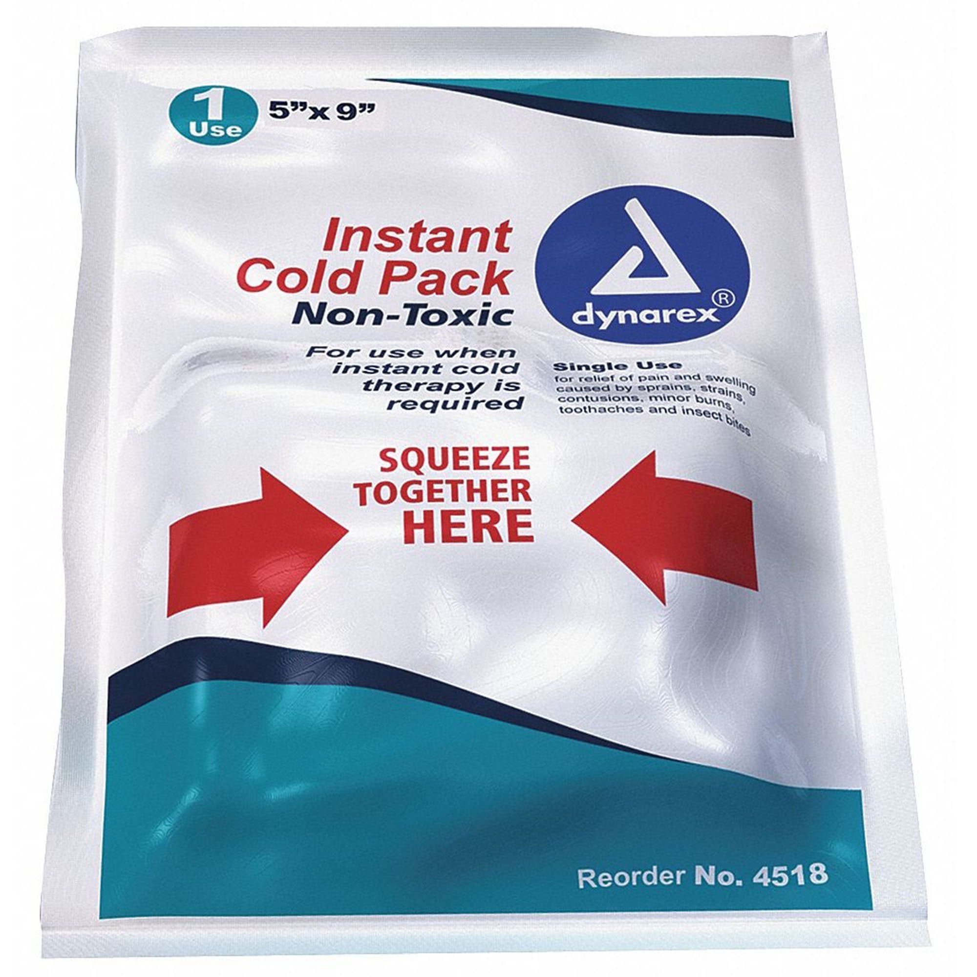 Dynarex - Instant Cold Pack Dynarex® Non-Toxic General Purpose One Size Fits Most 5 X 9 Inch Plastic / Urea / Water Disposable [1/EA]