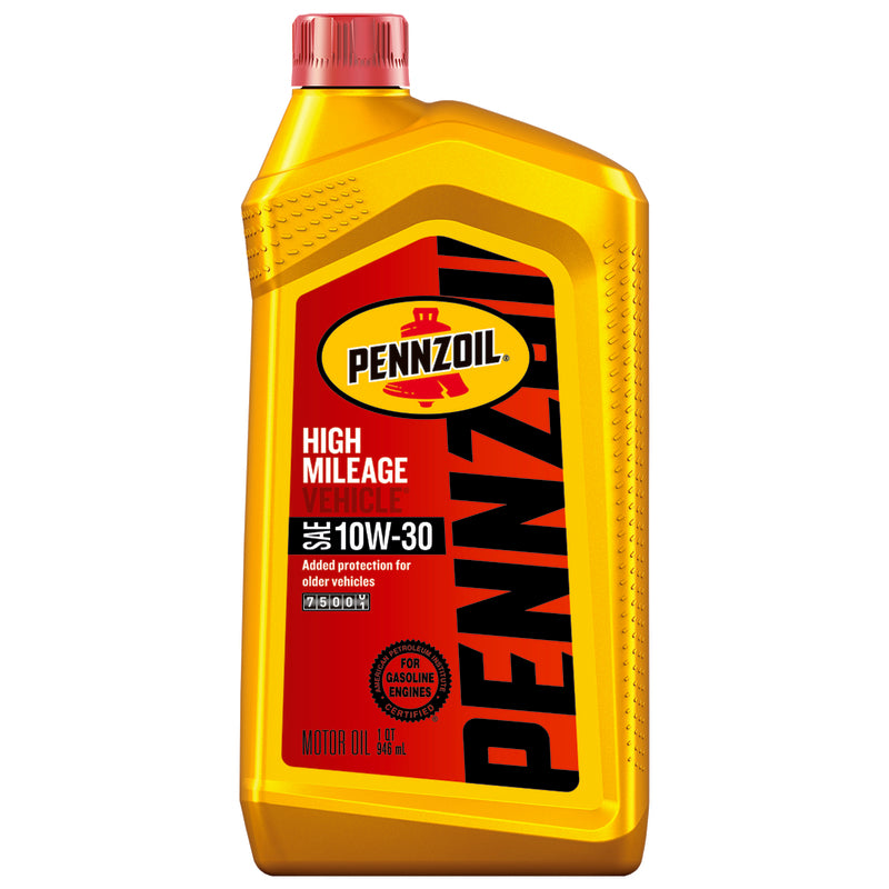 PENNZOIL - Pennzoil High Mileage 10W-30 4-Cycle Synthetic Motor Oil 1 qt 1 pk - Case of 6