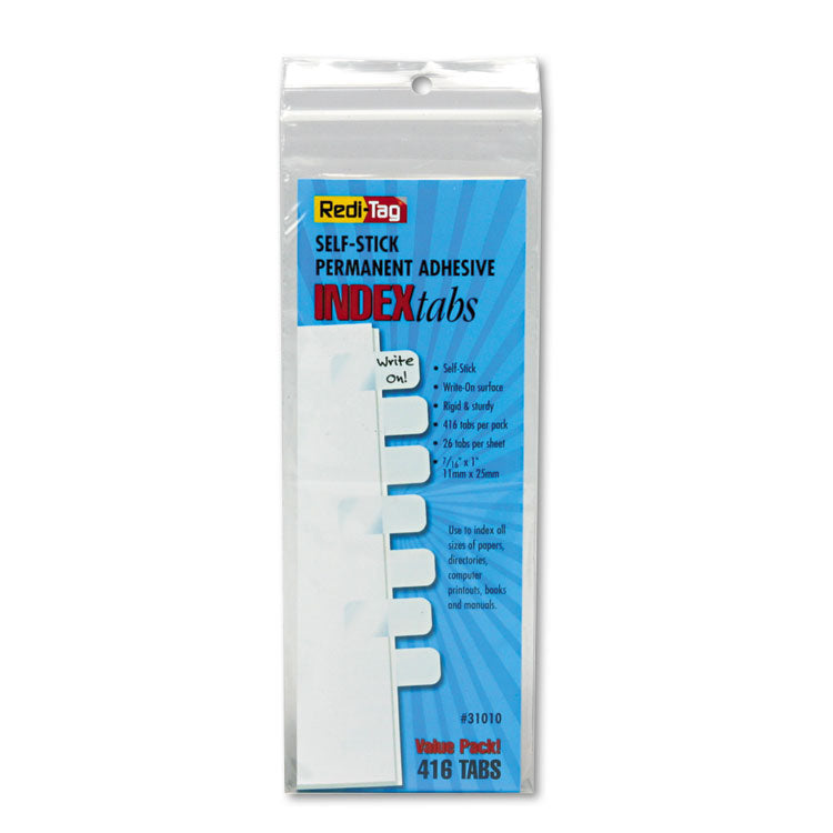 Redi-Tag - Legal Index Tabs, Customizable: Handwrite Only, 1/5-Cut, White, 1" Wide, 416/Pack
