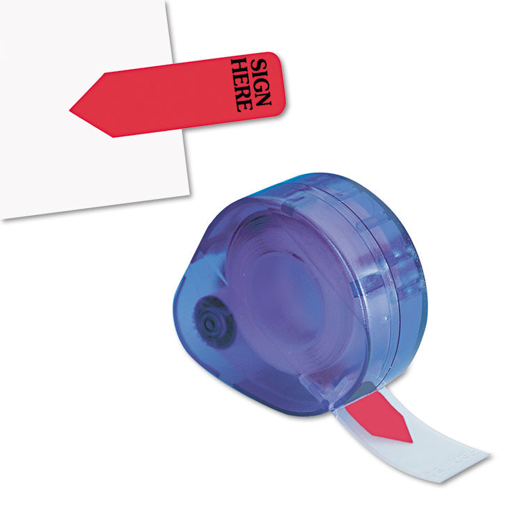 Redi-Tag - Arrow Message Page Flags in Dispenser, "Sign Here", Red, 120/Dispenser