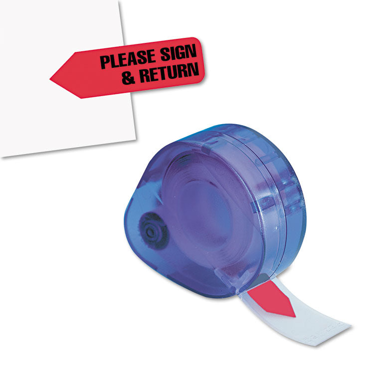 Redi-Tag - Arrow Message Page Flags in Dispenser, "Please Sign and Return", Red, 120 Flags/Dispenser