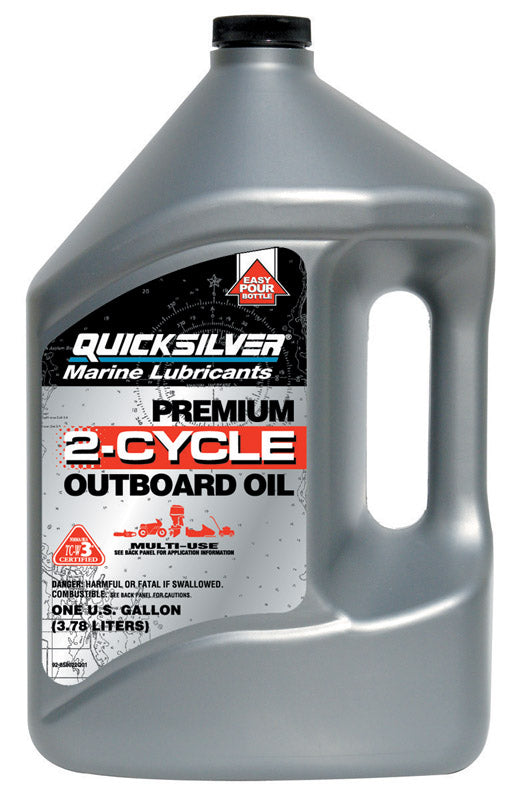 QUICKSILVER - Quicksilver Marine Lubricants TC-W3 2-Cycle Outboard Motor Oil 1 gal 1 pk - Case of 3 [71092858022Q01]