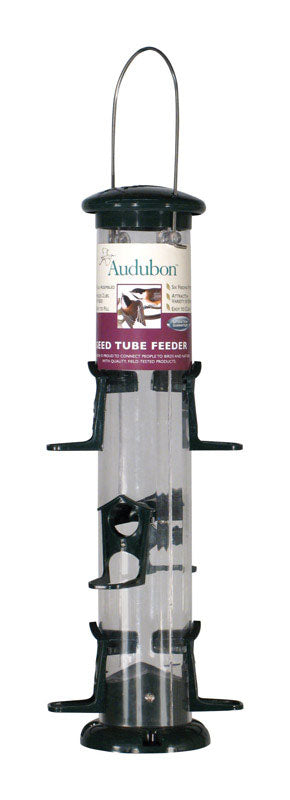 AUDUBON - Audubon Wild Bird 2 lb Plastic Tube Bird Feeder 6 ports